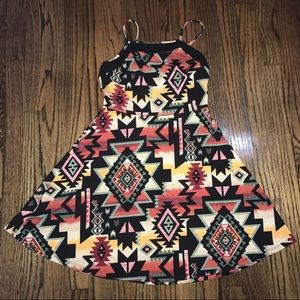 Tribal print skater dress